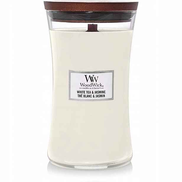 White Tea & Jasmine – WoodWick – velká vonná svíčka
