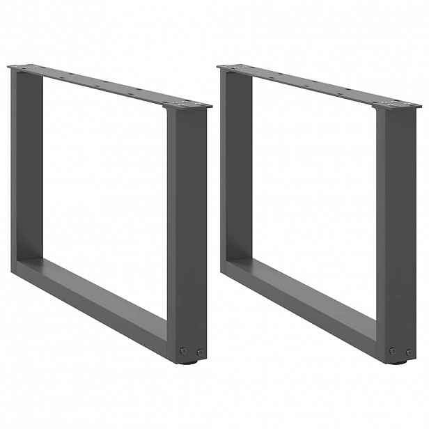 vidaXL Nohy konferenčního stolku ve tvaru U 2 ks antracitové 70 x (42-43) cm ocelové