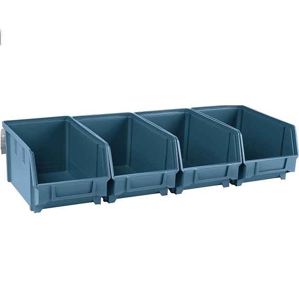 ARTPLAST Sada 4 pracovních úložných boxů 146x237x124mm s lištou na zavešení