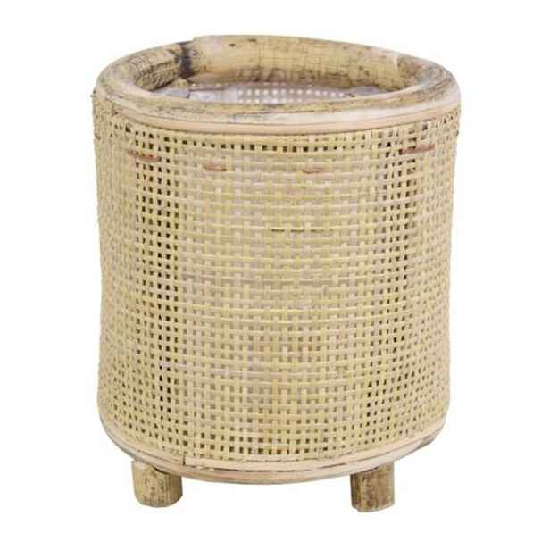Kulatý bambusový květináč na nožičkách Bamboo - Ø17*18 cm Van der Leeden