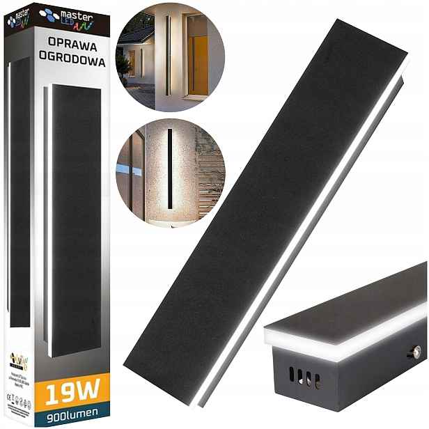 Led Nástěnné Svítidlo Venkovní Lampa Lara 19W 60cm IP65 Exteriérové