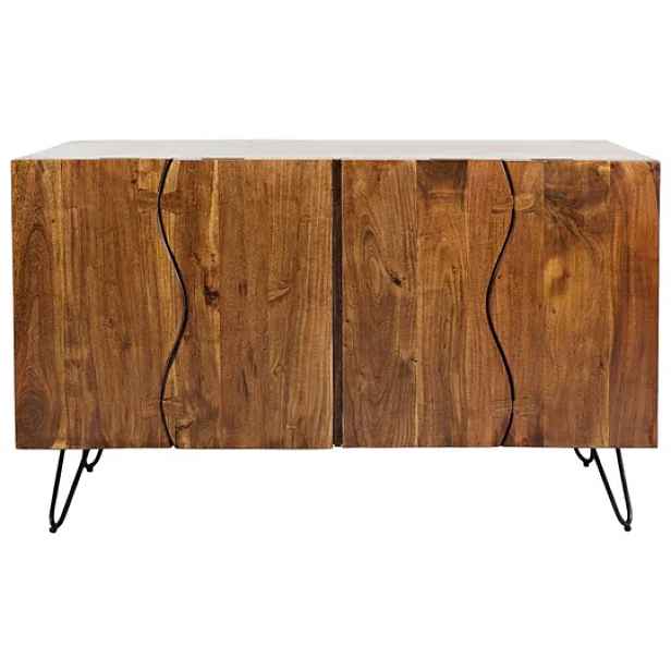LivinHill Komoda Avola 137 cm z masivu černá/ořech
