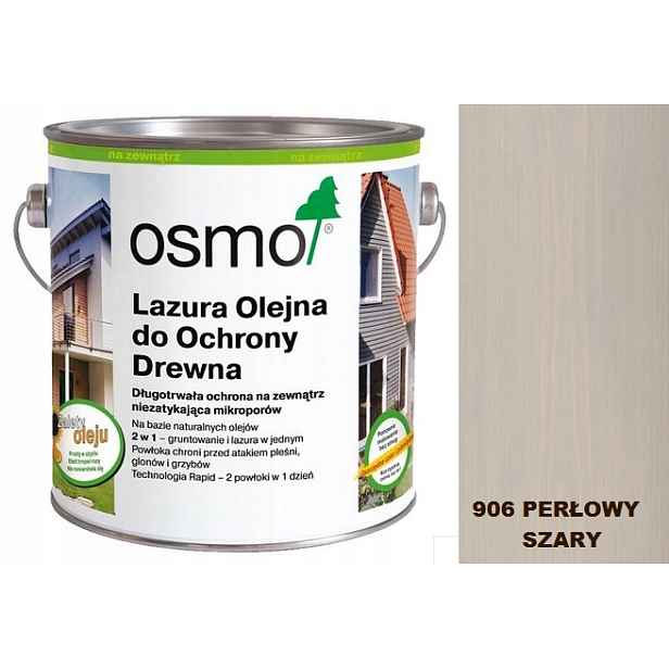 Osmo Olejová lazura na ochranu fasádního dřeva, perleťově šedá, 906 0,75 l