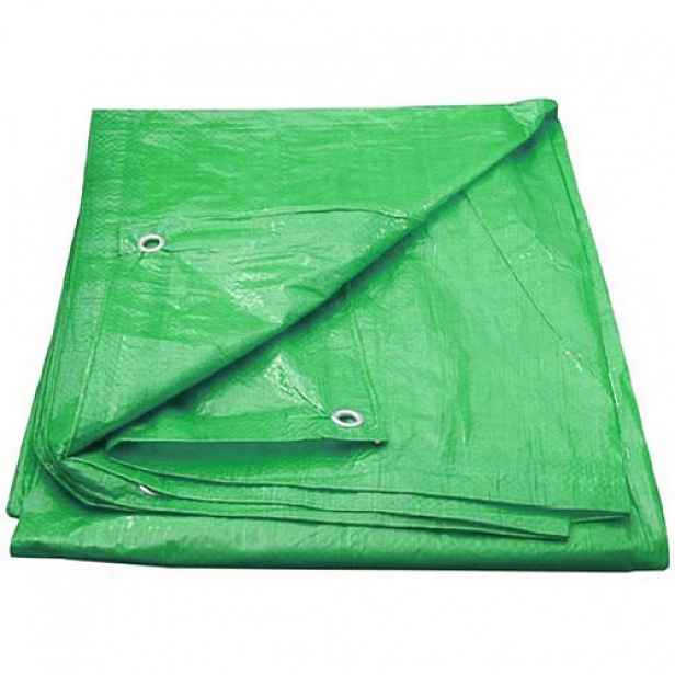 Plachta s oky 3 x 5m zelená, 100g/m2 MA764074