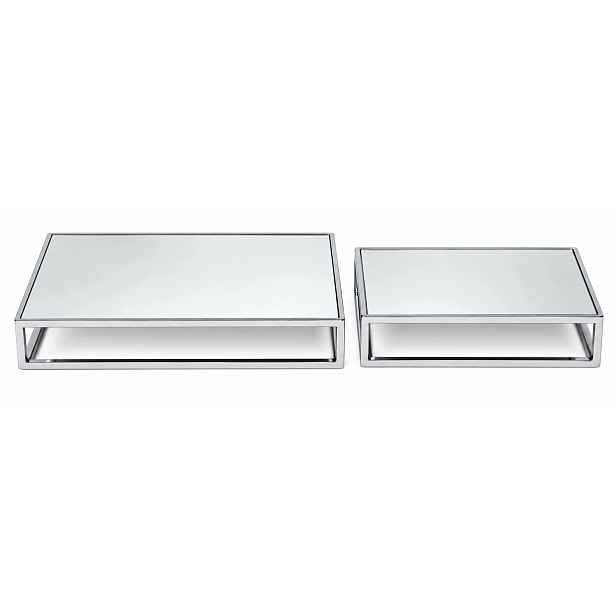 Set Pater Obdélníkových Stříbrných Podnosů QW-002 podnos Podnos na sladký stůl