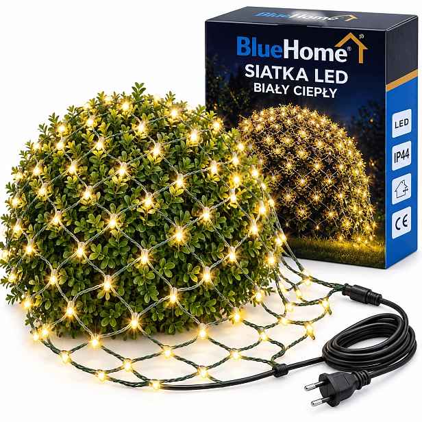 Světelná Síť 288 Led 3×2 M Bílá Teplá Bílý Blesk