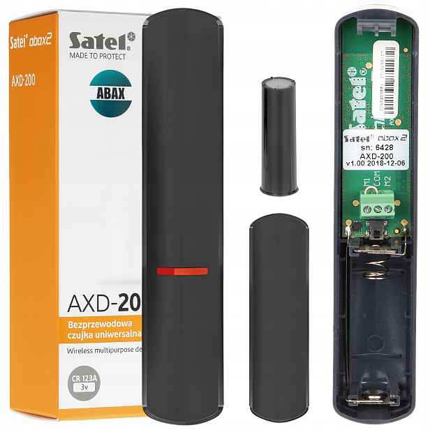 Univerzální bezdrátový senzor Satel AXD-200 Dg, systém Abax 2 Be Wave