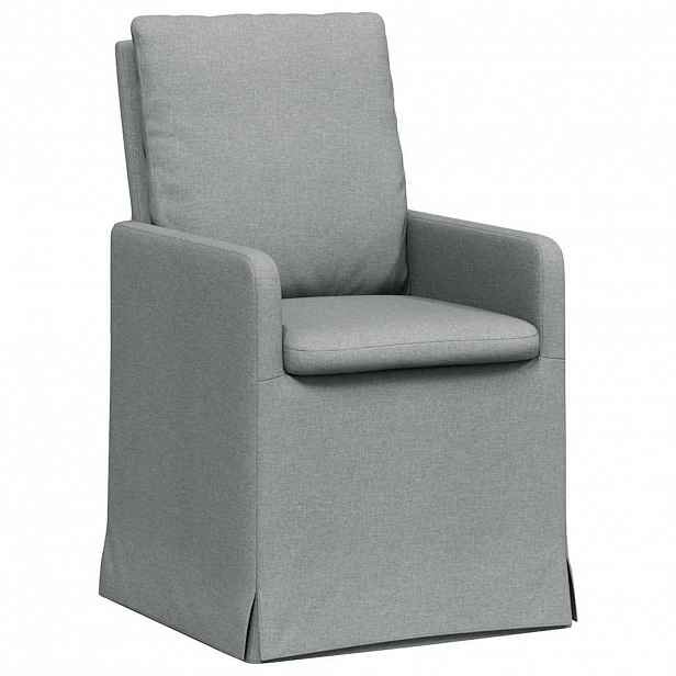 vidaXL Jídelní židle 2 ks textil Světle šedá 57 x 67 x 98 cm