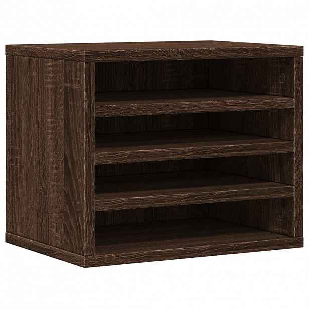 vidaXL Stolní organizér hnědý dub 36 x 26 x 29,5 cm kompozitní dřevo
