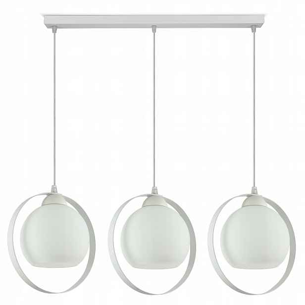 Závěsná lampa Lustr Bílá Skleněné Mléčné Koule