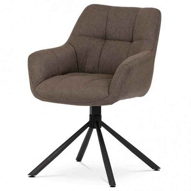 Jídelní židle Autronic hnědá látka HC-532 BR2