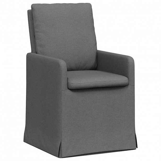 vidaXL Jídelní židle 2 ks textil Tmavě šedá 57 x 67 x 98 cm