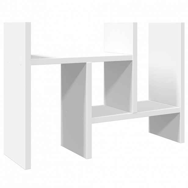 vidaXL Stolní organizér bílý 34,5 x 15,5 x 35,5 cm kompozitní dřevo