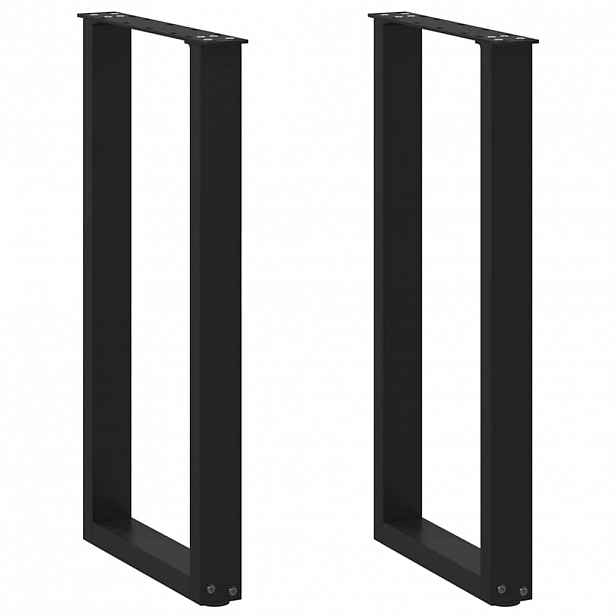 vidaXL Nohy konzolového stolku ve tvaru U, 2 ks, černé, 28 x (72-73) cm, ocel
