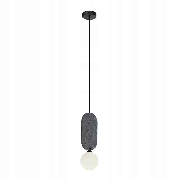 Italux Lorenzo Filcová závěsná lampa G9 25W kulovitá bílá skleněná