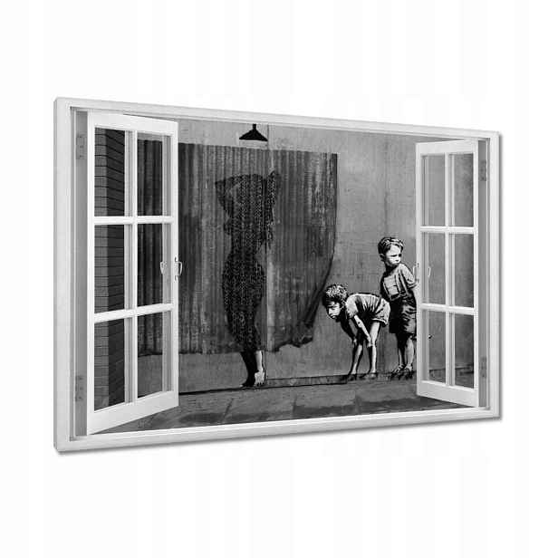 Obrazy 90x60 Banksy Laska Sprcha