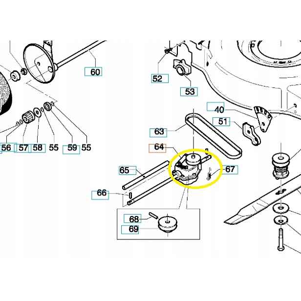 Pohonná převodovka M50 S Husqvarna 531212451