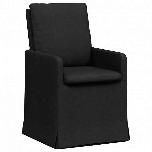 vidaXL Jídelní židle 2 ks textil Černá 57 x 67 x 98 cm