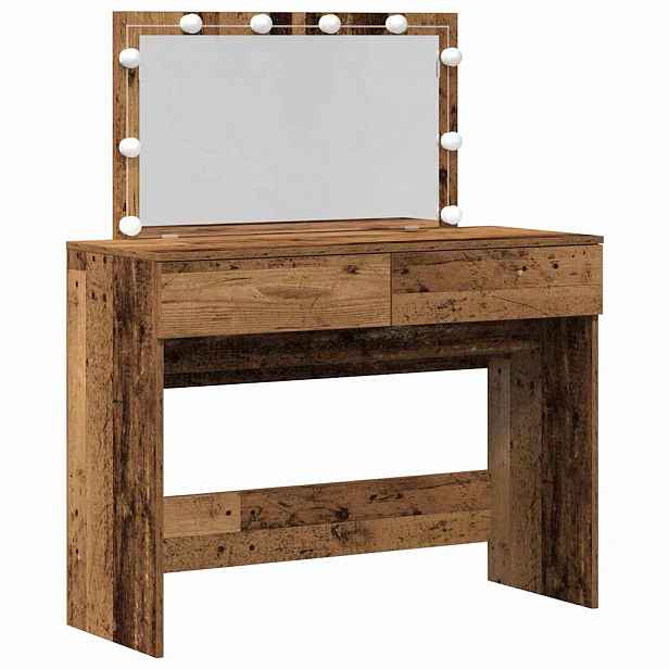vidaXL Kosmetický stůl Staré dřevo 100 x 40 x 120 cm Kompozitní dřevo