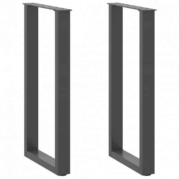 vidaXL Nohy konzolového stolku ve tvaru U 2 ks antracitové 28 x (72-73) cm ocelové