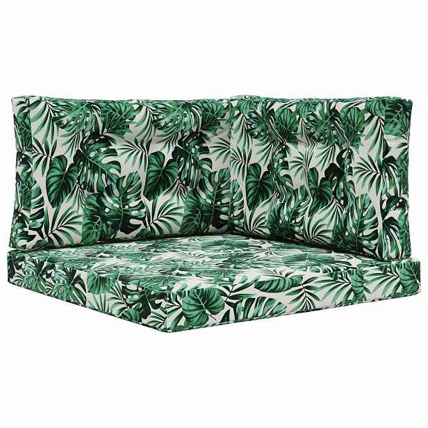 vidaXL Venkovní polštář na pohovku Polyester Vzor listů 80 x 80 cm