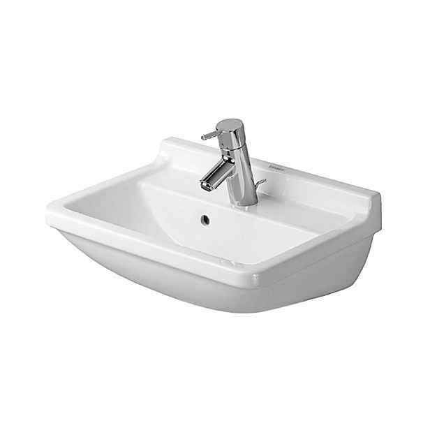 Duravit Starck 3 - Umyvadlo 50x36 cm, s přepadem, s otvorem pro baterii, bílá 0300500000