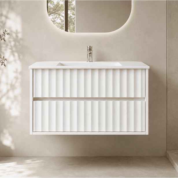 Elvisia Koupelnová skříňka s umyvadlem NOA White U80 | 80 cm