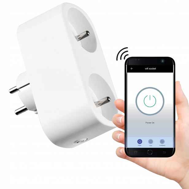 Inteligentní dvojitá Wifi zásuvka Smart Tuya 16A