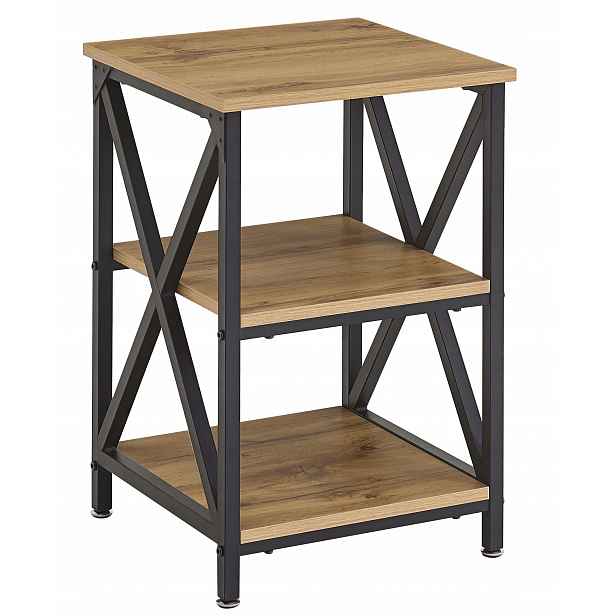 Kávový Stolek Noční Pomocný Regál Retro Loft Industriální 60 CM