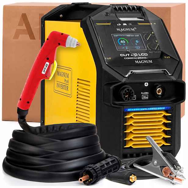 Plazmová Řezačka Magnum Cut 40 LCD Compressor 40A 2T/4T, Řezání Do 12 MM