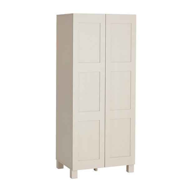 Šedobéžová závěsná šatní skříň z MDF 80x190x61 cm Ben – Ellos Home