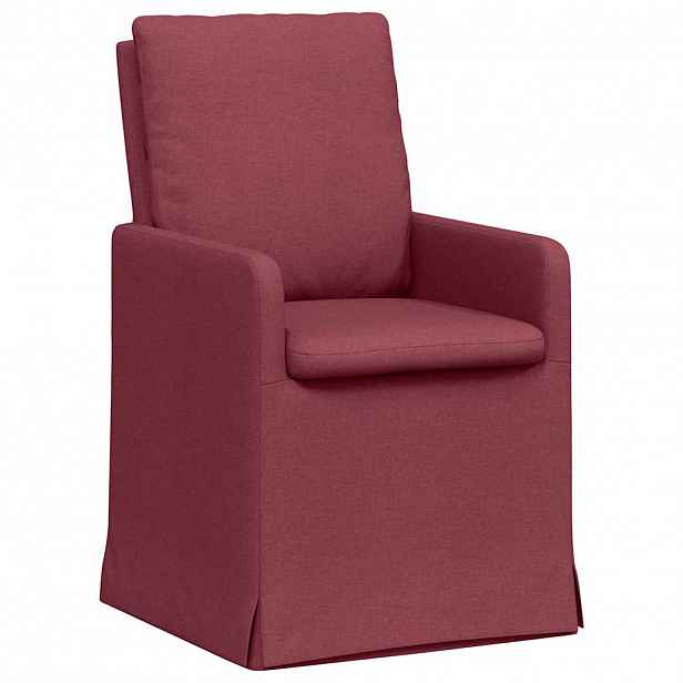 vidaXL Jídelní židle 2 ks textil vínová červená 57 x 67 x 98 cm