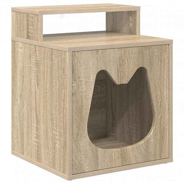 vidaXL Kočičí dům Sonoma 42,5 x 40 x 53,5 cm Kompozitní dřevo