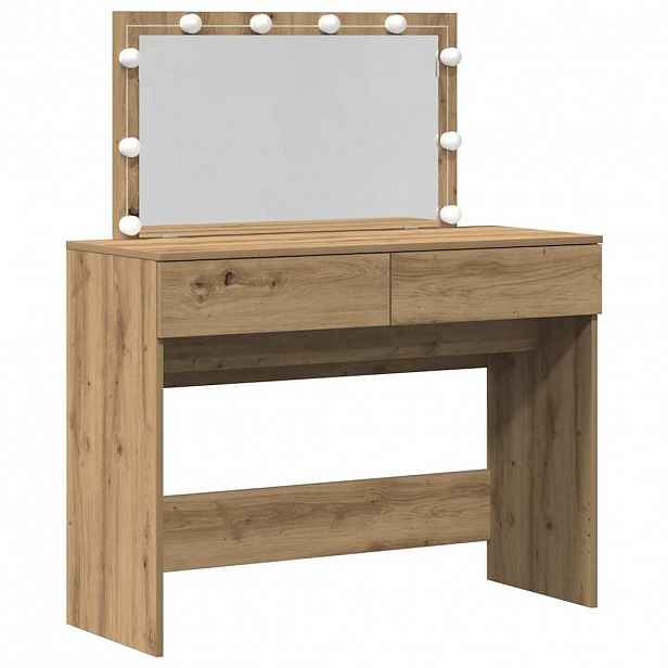 vidaXL Kosmetický stůl Artisanový dub 100 x 40 x 120 cm