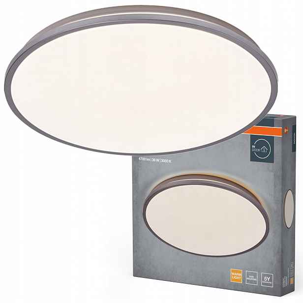 Stropní Svítidlo Led nástěnné svítidlo 36W 2800lm 3000K Teplá stříbrná Orbis Osram