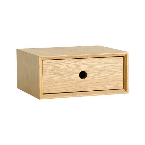 Béžový závěsný noční stolek v dekoru dubu Time – Ellos Home