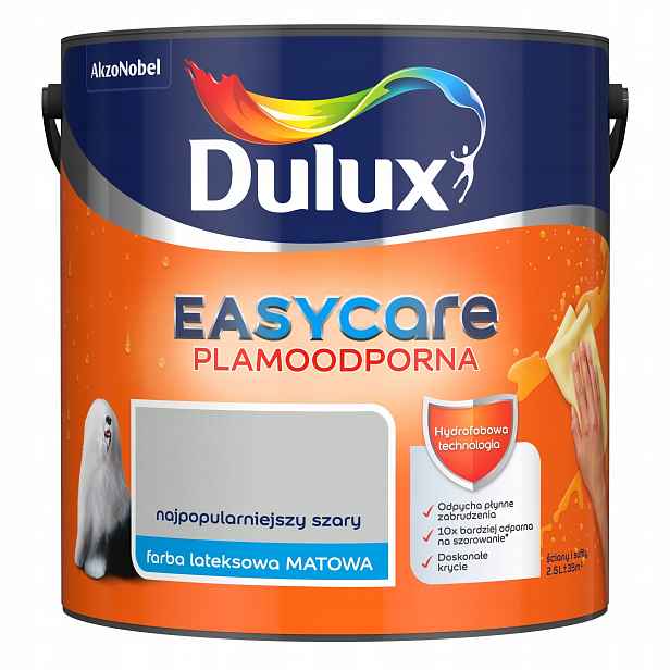 Dulux EasyCare barva Nejoblíbenější šedá matná 2,5L
