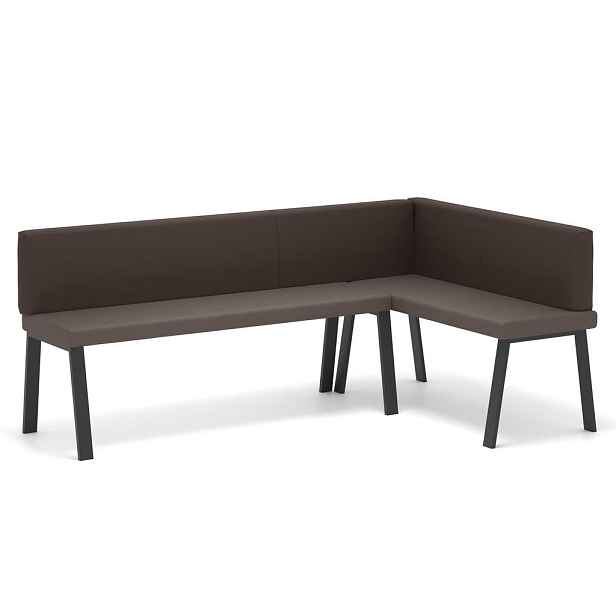 Idohome ROHOVÁ LAVICE MONO Y pravá ekokůže hladká, 142/196 cm, hnědá