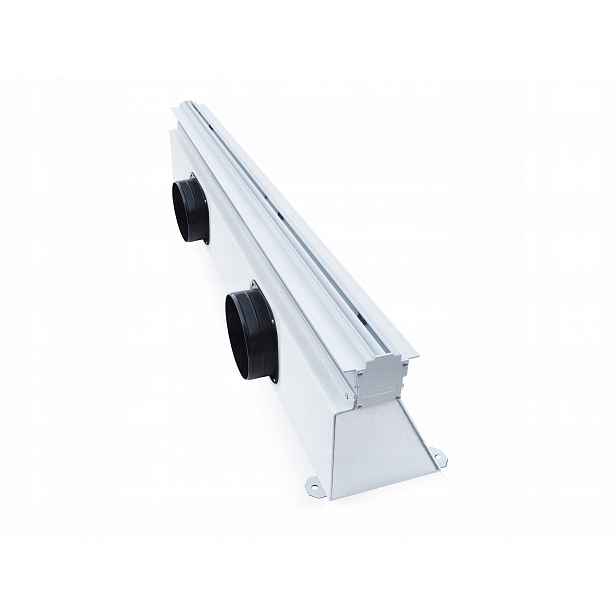 Lineární ventilátor 1-štěrbinový, bílý, nastavitelný pro zabudování 20/800 mm