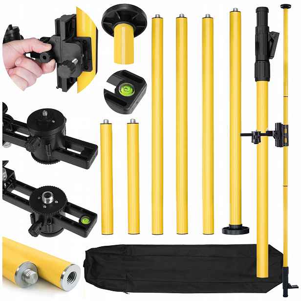Rozpěrná Tyč Stativ Pro Laserovou Vodováhu 72 420 CM 1/4" 5/8"