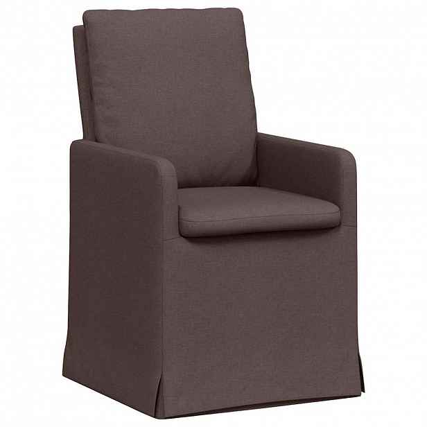 vidaXL Jídelní židle 2 ks textil Tmavě hnědá 57 x 67 x 98 cm