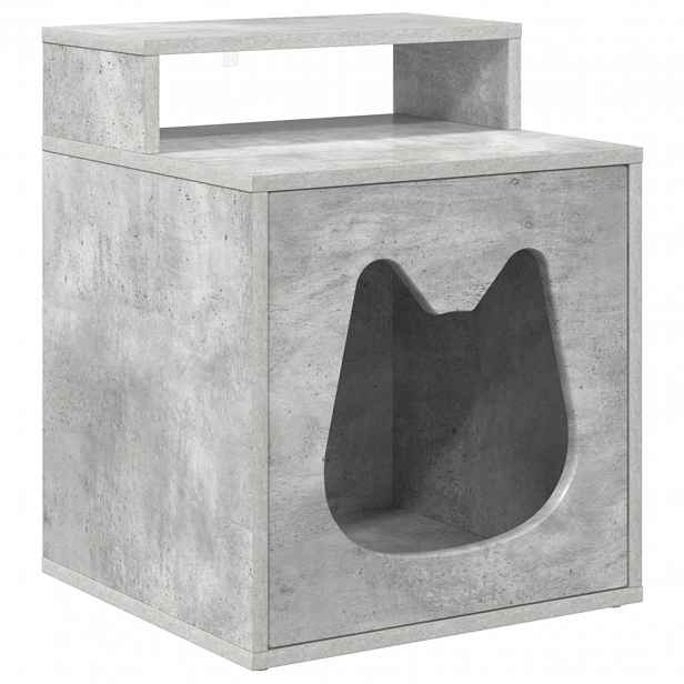 vidaXL Kočičí dům Beton 42,5 x 40 x 53,5 cm Kompozitní dřevo