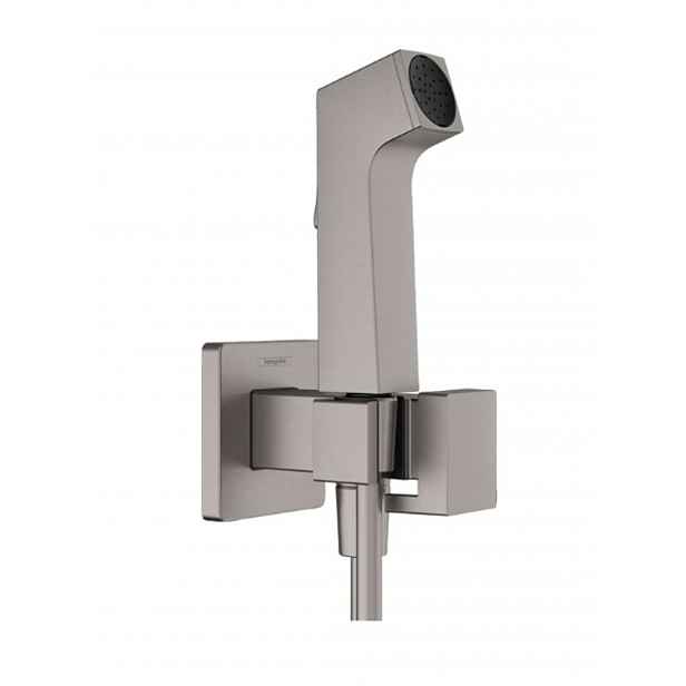 Hansgrohe - Bidetová baterie pod omítku, se sprškou, kartáčovaný černý chrom 29233340