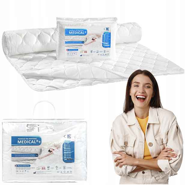 Podložka na matrace antialergická 160x200 Medical bílá s gumičkou