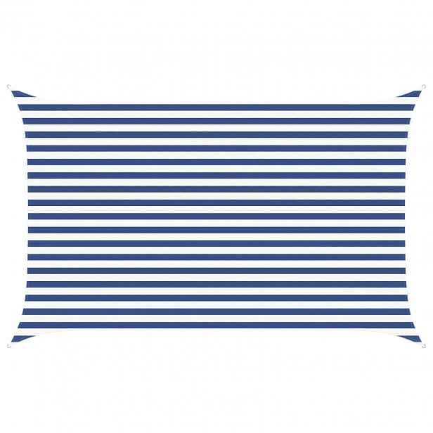 vidaXL Sluneční plachta Modrá a bílá 2,5 x 4 m 100% polyester Oxford