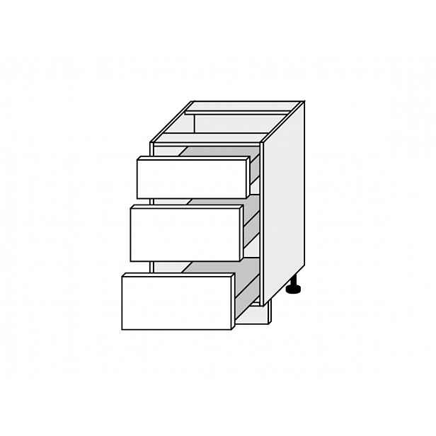 PLATINUM, skříňka dolní D3A 50, korpus: grey, barva: white