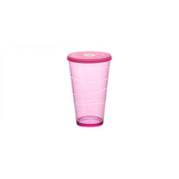 TESCOMA pohár s víčkem myDRINK 600 ml, růžová