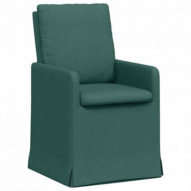 vidaXL Jídelní židle 2 ks textil Tmavě zelená 57 x 67 x 98 cm