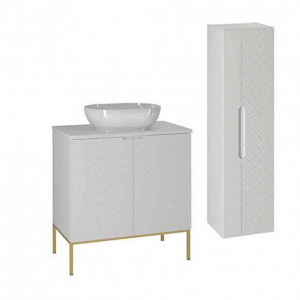 Petits-meubles KOUPELNOVÝ NÁBYTEK 80.6cm Daria 2er-Set Bílá