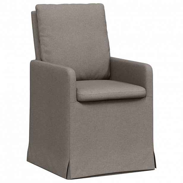 vidaXL Jídelní židle 2 ks textil Taupe 57 x 67 x 98 cm